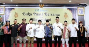Pj Gubernur Sumsel, Agus Fatoni saat silahturahmi bersama Organisasi Mahasiswa Cipayung Plus di Hotel Swarna Dwipa, Palembang, Minggu (31/3/2024). Foto: Humas Pemprov Sumsel.