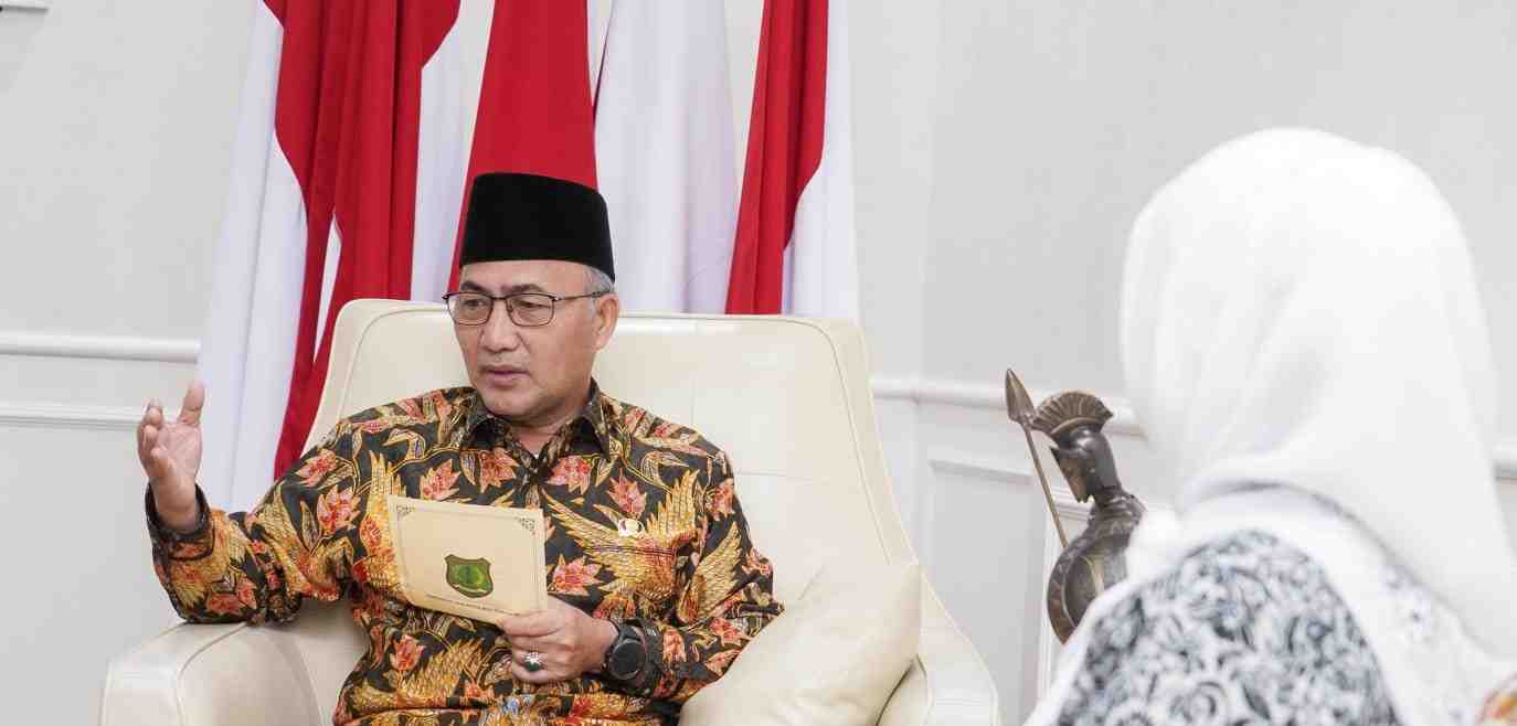 Pj Buptai Muba, Apriyadi menerima ketua dan pengurus IBI Muba, Jumat (5/4/2024). Foto: Kominfo Muba.