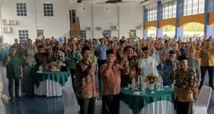 Keluarga Besar Campang Tiga menggelar halal bihalal bersama Herman Deru di Gedung Serbaguna Partai Nasdem. Foto: Sumselheadline/Fer.