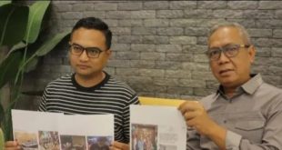 Principal PT Perisai Semesta, Stefanus Dimas Putra, yang melapor dua mantan honorer Pemkot Palembang, Jumat (26/4/2024). Foto: Sumselheadline/Ela.