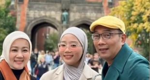 Atalia dan suaminy Ridwan Kami, serta sang putri Camillia Laetitia Azzahra. Foto: IG Ridwankamil.