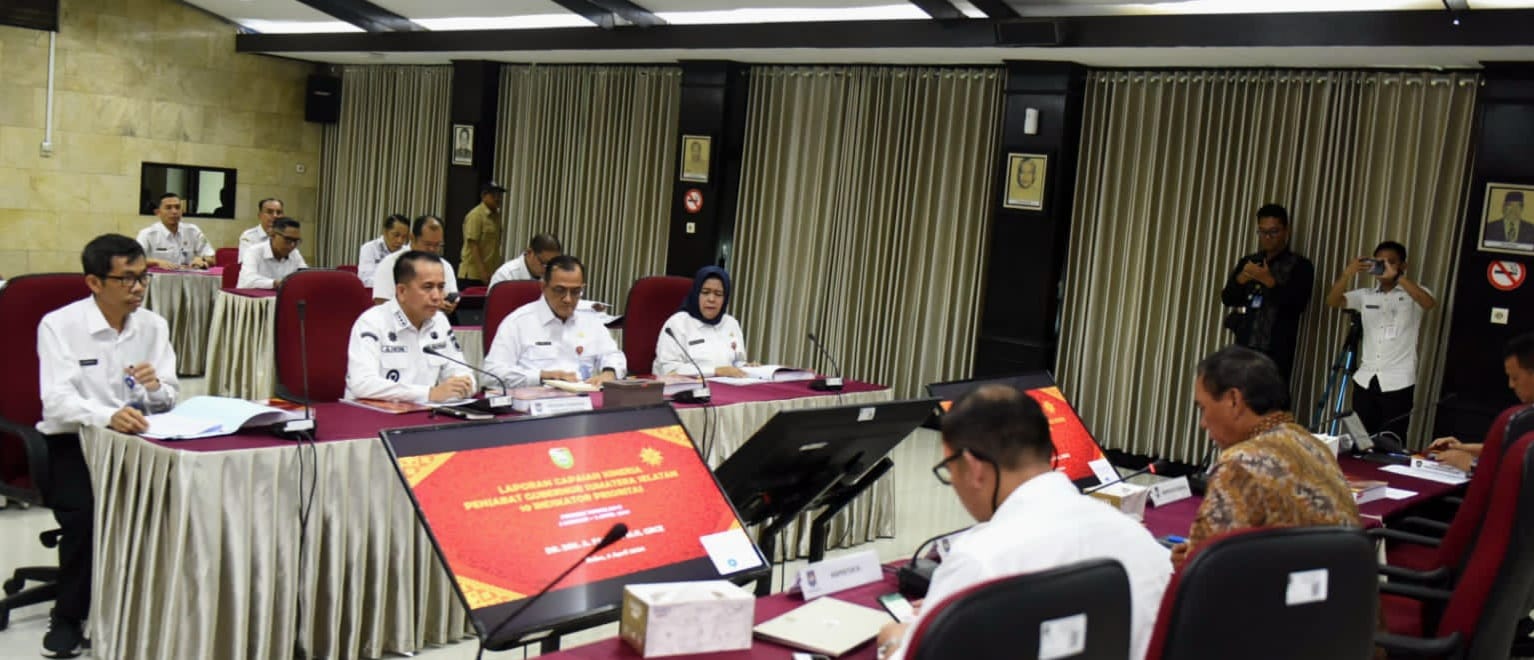 Tim Evaluasi Kementerian Dalam Negeri menggelar pertemuan dengan Pj Gubernur Sumsel Agus Fatoni di kantor Kemendagri, Jakarta, Kamis (4/4/2024). Foto: Humas Pemprov Sumsel.