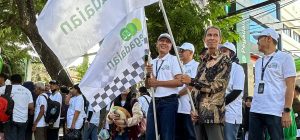 Pelepasan pemudik oleh Pinwil Pegadaian Kanwil III Palembang, Jumat (5/4/2024). Foto: Sumselheadline/Fer.
