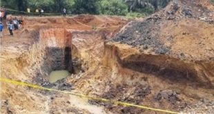 Tambang batu bara ilegal di Muaraenim yg sempat longsor tahun 2023 lalu. Foto detik.com.