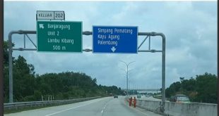 Salah satu titik tol ruas Tembagi Besar-Kayuagung. Foto: Dok Sumselheadline.