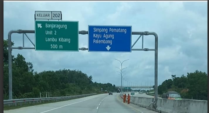 Salah satu titik tol ruas Tembagi Besar-Kayuagung. Foto: Dok Sumselheadline.