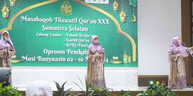 Para peserta cabang Fahmil Alquran pada MTQ Sumsel di Sekayu, Senin (6/5/2024). Foto; Kominfo Muba.