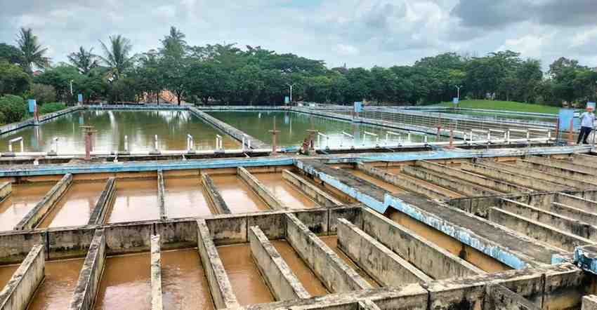 Kondisi intake penampungan air bersih Tirta Musi, Foto: Dok Perumda Tirta Musi.