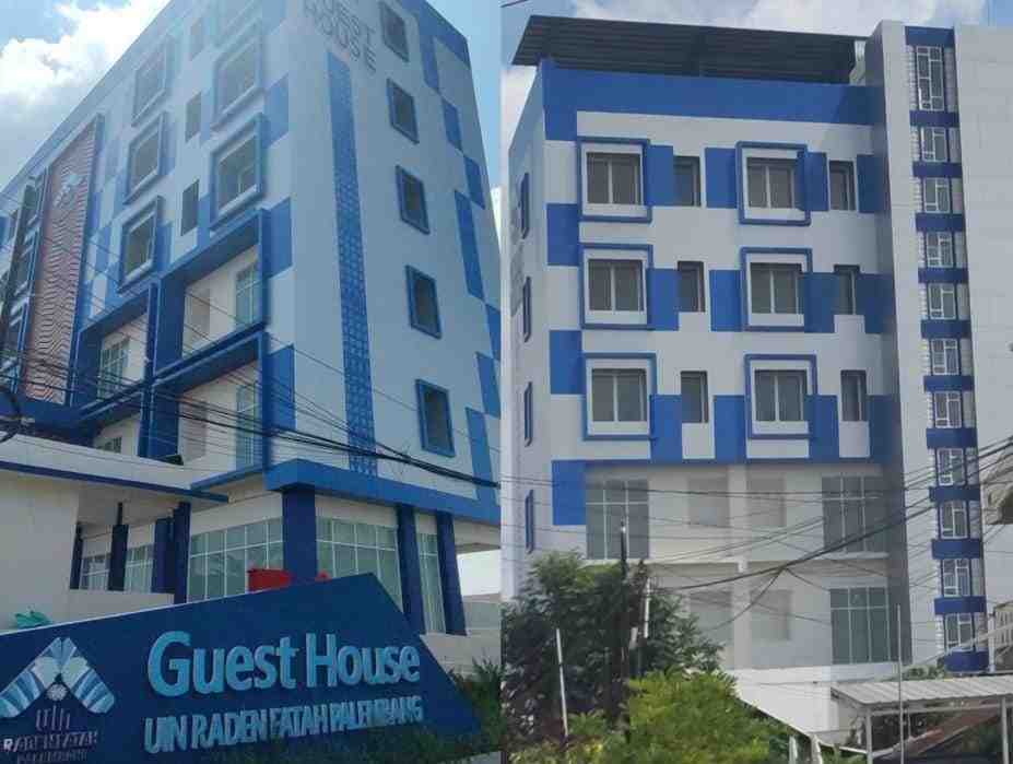 Gedung mess 7 lantai UIN Raden Fatah Palembang ternyata banyak dikeluhkan oleh warga sekitar gedung Jalan Lebak Rejo, Kecamatan Kemuning, Palembang, Selasa (28/5/2024), Foto: Sumselheadline/Ela.