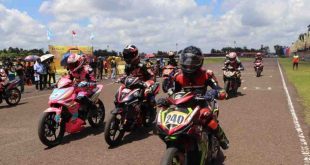 Ratusan Raider Region Sumatera Ngaspal ikut Kejuaraan Nasional Motoprix Region Sumatera Seri 1 2024 di di Skyland Internasional Circuit Sekayu, Minggu (5/5/2024).Foto:Kominfo Muba.