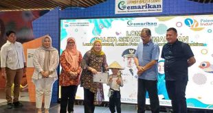 Kepala Dinas Perikan Kota Palembang Ahmad Zazuli pada sosialisasi gemar makan ikan lewat Lomba Balita Sehat, Kamis (23/5/2024). Foto: Sumselheadline/Pitria.