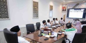 Sekda Muba, Apriyadi memimpin apat evaluasi keiikutsertaan pekerja dalam BP Jamsostek, Rabu (22/5/2024). Foto: Dinkominfo Muba.
