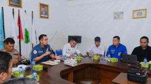 Kadispora dan wisata Muba, Muhammda Fariz saat rapat persiapan festival Tegal Mulyo. Foto: Kominfo Muba.