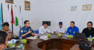 Kadispora dan wisata Muba, Muhammda Fariz saat rapat persiapan festival Tegal Mulyo. Foto: Kominfo Muba.