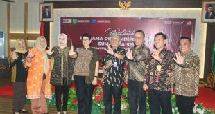 Kepala Dinkominfo Muba Herryandi Sinulingga AP dan sejumlha Kadis Kominfo se-Sumsel ikut pelatihan dengam tema, "Membangun Narasi dengan Konten Kreatif" di Swarna Dwipa, Palembang, Kamis (30/5/2024). Foto: Kominfo Muba.