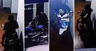 Aksi para pelaku yang mencuri empar sepeda motor di kos-kosan. Foto: screenshot CCTV.
