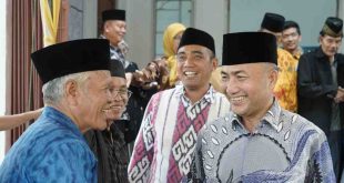 Sekretaris Daerah Muba, Apriyadi Mahmud menghadiri halal bihalal Persatuan dan Kesatuan Masyarakat Presidium Pembentukan Calon Daerah Otonomi Baru Kabupaten Muba Timur. Foto: Kominfo Muba.