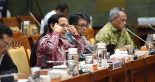 Mendikbud Riset, Nadiem Makariem saat rapat dengan DPR RI tahun lalu. Foto: monitor.co.id.