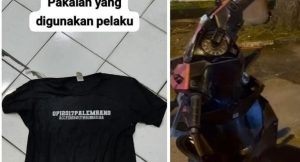 Pakaian Ucok yang digunakan saat mengeroyok mahasiswa Unsri. Foto: Dok Polisi.