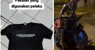 Pakaian Ucok yang digunakan saat mengeroyok mahasiswa Unsri. Foto: Dok Polisi.