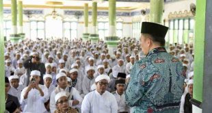 Pj Gubernur Sumsel, Agus Fatoni saat hadir di Ponpes Qodratullah, Banyuasin, Jumat (3/5/2024). Foto: Humas Pemprov Sumsel.