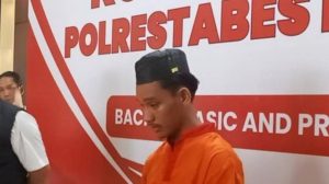 Reza, pelaku pencuri sepeda motor yang sudah 20 kali melakukan aksinya, Jumat (24/5/2024). Foto: Sumselheadline/Ela.