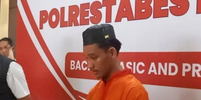 Reza, pelaku pencuri sepeda motor yang sudah 20 kali melakukan aksinya, Jumat (24/5/2024). Foto: Sumselheadline/Ela.