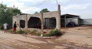 Lokasi bangunan di Kertapati yang didatangi polisi, karena ada laporan tempat minyak ilegal, Minggu (18/5/2024).Foto: Sumselheadline/Ela.
