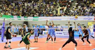 Tim Voli Bank Sumsel Babel saat beranding dengan PSCC Palembang, Minggu (12/5/2024). Foto: Humas Pemprov Sumsel.