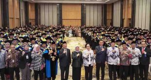 Wisuda 571 mahasiswa UNGRIP baik S2, S1 dan D3 di Santika Premiere, Palembang, Rabu (8/5/2024). Foto: Sumselheadline/Pitria.