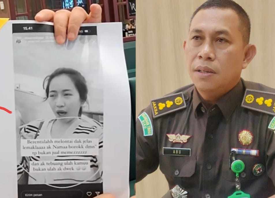 Jaksa penunjukkan foto Alnaura yang dinyatakan buron kasus investasi bodong. Foto: Dok Kejaksaan Tinggi Sumsel.