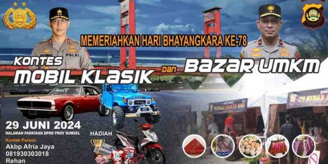 Ilustrasi kegiatan dalam rangka HUT Bhayangkara Polda Sumsel. Foto: Humas Polda Sumsel.