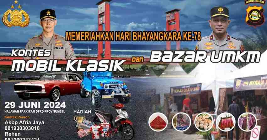 Ilustrasi kegiatan dalam rangka HUT Bhayangkara Polda Sumsel. Foto: Humas Polda Sumsel.