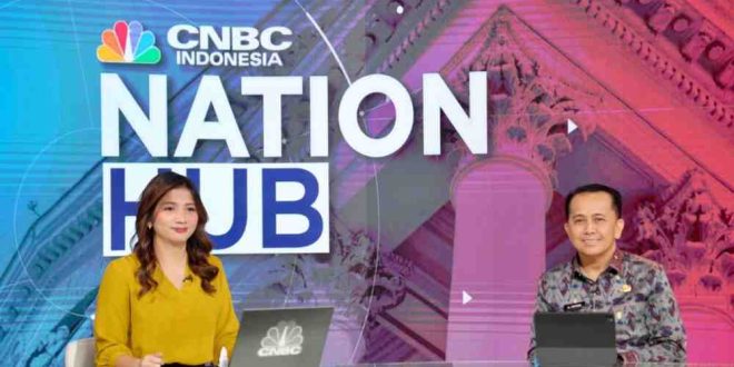 PJ Gubernur Sumsel, Agus Fatoni yang menjadi narasumber di TV CNBC di Kantor CNBC, Transmedia, Tendean, Jakarta Selatan. Foto: Humas Pemprov Sumsel.