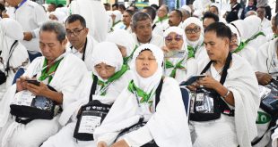 Para jemaah haji saat berada di Asrama Haji Palembang jelang keberangkatan. Foto: Dok Sumselheadline.