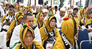 Para jemaah haji Sumsel yang tengah berada di Asrama Haji Palembang. Foto: Dok Sumselheadline.