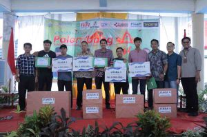 Para juara lomba gaplek di Kominfo Palembang, Kamis (13/6/2024). Foto: Sumselheadline/Pitria.