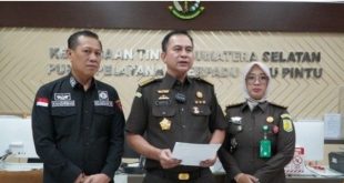 Asisten Tindak Pidana Khusus Kejati Sumsel, Umaryadi, MH saat memberikan keterangan kepada wartawan, Selasa (11/6/2024). Foto: Tim Kejati Sumsel.