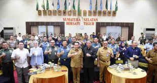 Pj Gubernur Sumsel, Agus Fatoni bersama Tim Studi Strategis Dalam Negeri (SSDN) Program Pendidikan Reguler Angkatan (PPRA) LXVII tahun 2024 Lemhanas RI, Senin (10/6/2024). Foto: Humas Pemprov Sumsel.
