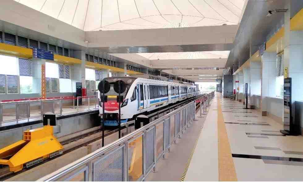 Suasana di stasiun LRT Sumsel. Foto: Dok Sumselheadline.
