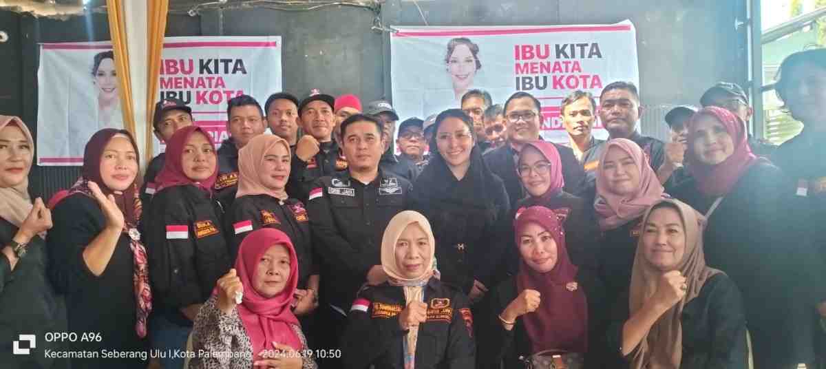 Nandriani Octarina sambangi Markas Besar DPD GRIB Sumsel dalam rangka silaturahmi bersama pengurus dan seluruh jajaran GRIB Sumsel, Rabu (19/6/2024). Foto: Sumselheadline/Fer.