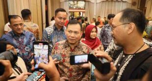 PJ Gubernur Sumsel, Elen Setiadi saat diwawancarai wartawan, Selasa (25/6/2024). Foto: Humas Pemprov Sumsel.