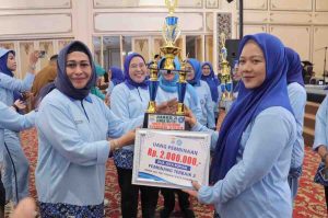 Irma Habie Ucok Damenta menghadiri Jambore Kader PKK Kota Palembang Tahun 2024, Rabu (26/6/2024). Foto: Kominfo Palembang.