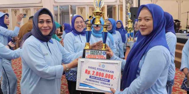 Irma Habie Ucok Damenta menghadiri Jambore Kader PKK Kota Palembang Tahun 2024, Rabu (26/6/2024). Foto: Kominfo Palembang.