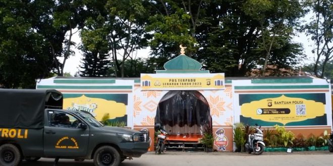 Contoh pos terpadu jelang lebaran di Kota Palembang. Foto: Dok Antara.