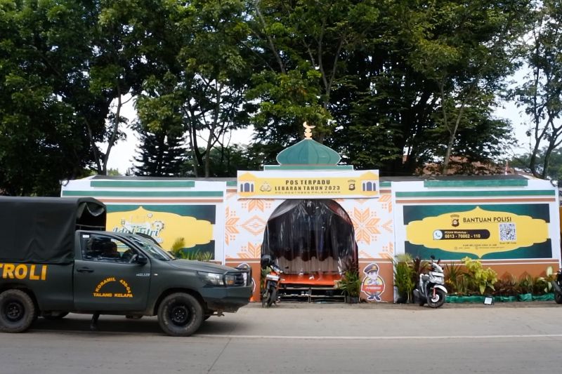 Contoh pos terpadu jelang lebaran di Kota Palembang. Foto: Dok Antara.
