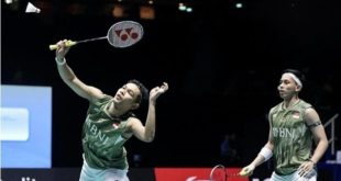 Fajar/Rian, ganda putra Indonesia, gagal menjadi juara pada Singapura Open 2024, Minggu (2/6/2024). Foto: IG PB PBSI (badminton.ina)