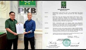 Yudha Pratomo Mahyuddin resmi menerima rekomendasi dari Partai Kebangkitan Bangsa (PKB). Foto: Dok Tim Yudha.