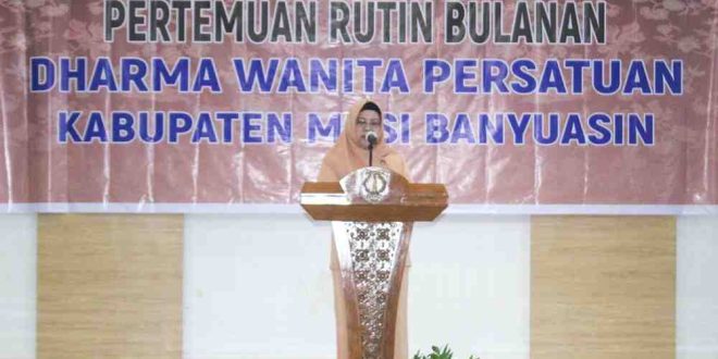 Ketua DWP Muba Hj Asna Aini Apriyadi. Foto: Kominfo Muba.