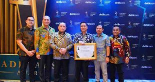 Pj Bupati Muba, Sandi Fahlepi mendampingi Roy Riyadi, Kajari Muba yang menjadi tiga besar Adhyaksi Award 2024 di Jakarta. Foto: Kominfo Muba.